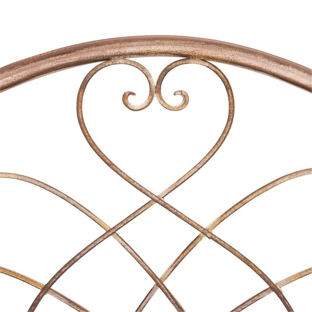 SAFAVIEH PAT5014A Collection Amaris Rusty Orange Wrought Iron 4 Tier Outdoor Bakers Rack Shelve Safavieh