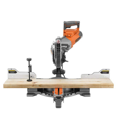 Ridgid R4210 15 Amp 10 Inch Corded Dual Bevel Sliding Miter Saw with 70° Miter Capacity - WoodArtSupply