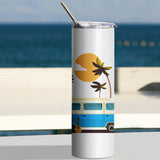 PYD Life Sublimation Blanks Tumbler Skinny 30 OZ Straight Stainless Steel Coffee Tumbler with Lid and Metal Straw for Tumbler Press Machine Heat Transfer 4 Pack PYD Life