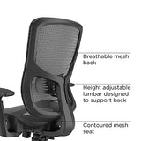 STAPLES Kroy Ergonomic Office Task Chair, Breathable Mesh Swivel Seat & Back, Adjustable Height, Lumbar Support, Black STAPLES