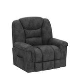 ANJ Rocking Recliner Chair Oversized Swivel Rocker Recliners, Comfy Glider Rocking Chairs for Big Man, Extra Wide Recliners Overstuffed Reclining Chair for Living Room, Grey ANJ