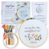 Elly & Grace Christian Embroidery Kit with Embroidery Hoop, Easy Embroidery Kit for Beginners and Adults, Full Embroidery Hoop Kit with Needles and Thread Included (Wildflowers)