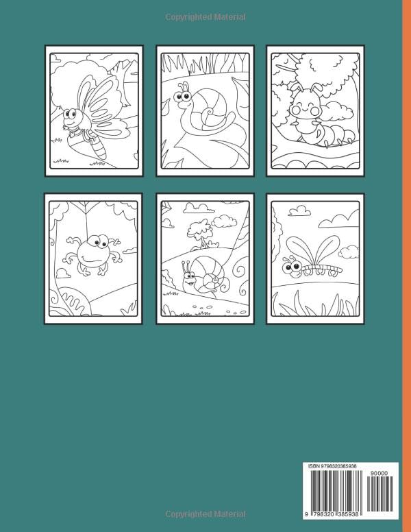 Bug & Insects coloring book for toddlers Majosta