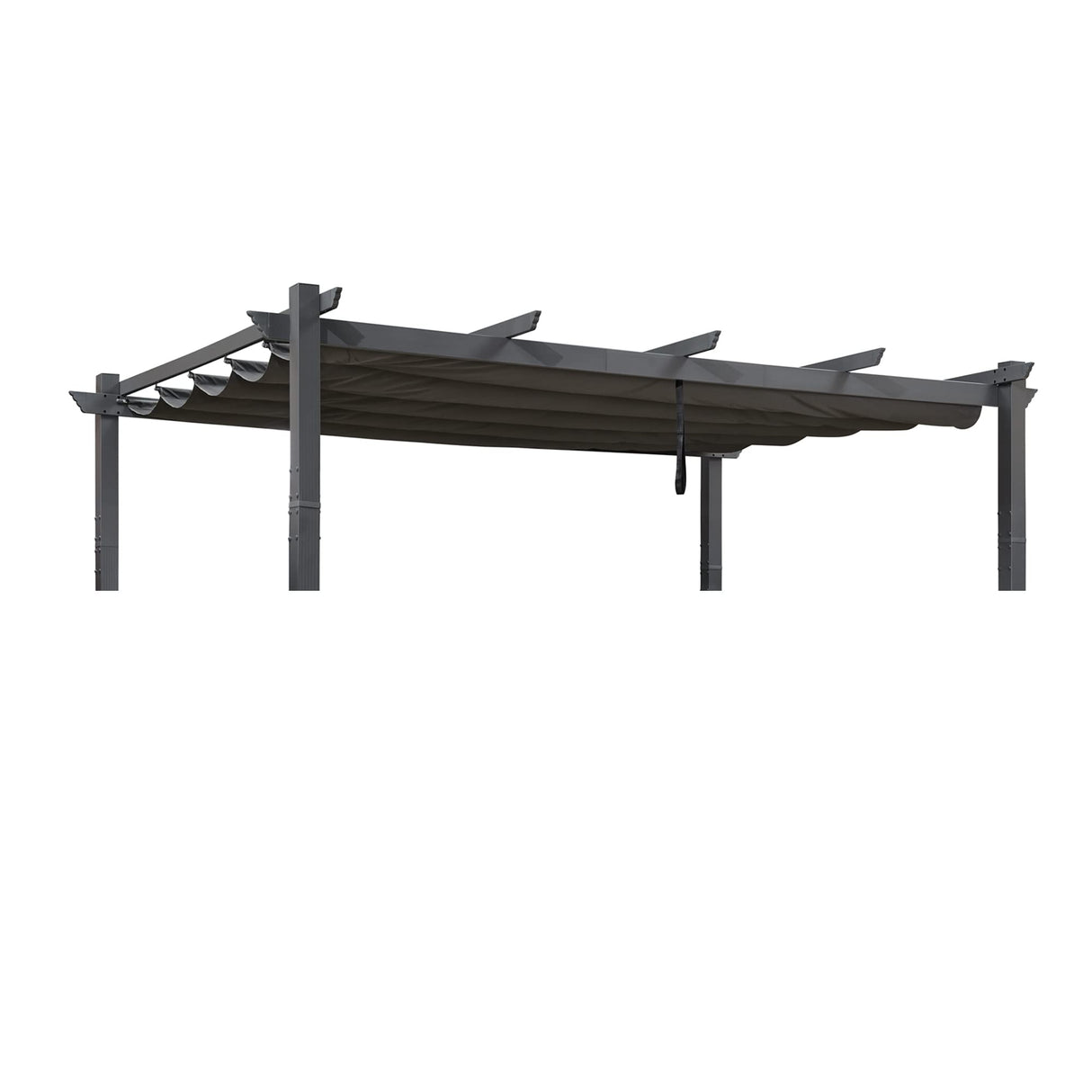 PURPLE LEAF Pergola Shade Cover for 10' X 13' Deck Porch Outside Outdoor Retractable Durable Fabric Canopy Replacement Top Only Gray PURPLE LEAF