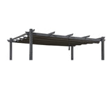 PURPLE LEAF Pergola Shade Cover for 10' X 13' Deck Porch Outside Outdoor Retractable Durable Fabric Canopy Replacement Top Only Gray PURPLE LEAF