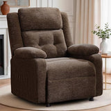 Korser Power Recliner Chair, Living Room Chairs for Adults, Oversized Electric Recliner with Side Pockets, Chenille Fabric Reclining Chair for Living Room, Bedroom
