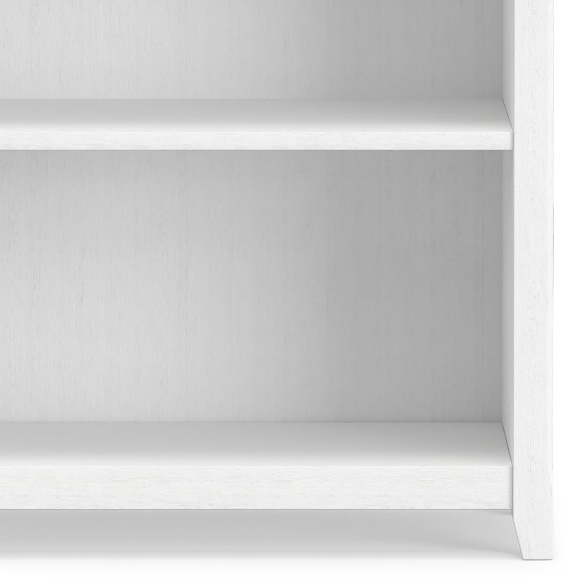 SIMPLIHOME Amherst Bookcase - 70 inch Tall 5-Shelf Solid Wood Bookshelf in White, Transitional Storage for Living Room, Study Room or Office with Adjustable Shelves and Tapered Legs SIMPLIHOME