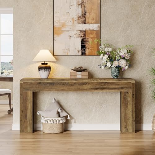 Tribesigns 70.9-Inch Extra Long Console Table, Rustic Wooden Sofa Table Behind Couch, Farmhouse Entryway Console for Living Room, Entryway, Hallway, Foyer (Brown) Tribesigns