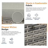 Shintenchi 3 Pieces Patio Furniture Set 3 Pieces PE Rattan Wicker Chairs with Table Outdoor Furniture for Backyard/Garden/Poolside/Outdoor Restaurant Gary Rattan with Gary Cushion Shintenchi