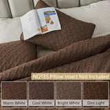 U-NICE HOME 3-Piece Quilt Set Full/Queen Size for All Season with Pillow Shams, Reversible Bedspread/Coverlet/Bedding Decor-Soft, Lightweight, Chocolate U-NICE HOME