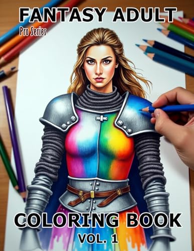 Fantasy Adult Coloring Book Vol. 1: For Lovers of Epic Adventures, Mythical Creatures, and Legendary Realms – Explore Depth, Detail, and Creativity WoodArtSupply