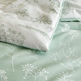 Bedsure Queen Comforter Set - Sage Green Bed Set, 3 Pieces Cute Floral Bedding, 1 Soft Reversible Botanical Flowers Comforter and 2 Pillow Shams Bedsure