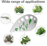 Herb Stripper, Jiaedge Green 9 holes Stainless Steel Kitchen Herbs Leaf Stripping Tool, Metal Herb Peeler for Kale, Collard Greens, Thyme, Basil, Rosemary Stripper Jiaedge