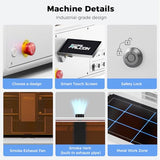 Creality Falcon A1 Pro 20W, Enclosed Engraver with Air Assist, HD Smart Camera for Auto Focus, APP Control, Convenient Touch Screen, Class 1 Safety Engraving Machine for Wood and Metal, Acrylic(White) Creality