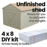 Handy Home Products Astoria 12x20 Do-It-Yourself Wooden Storage Shed Brown Handy Home Products