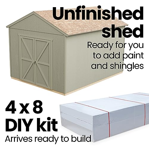 Handy Home Products Rookwood 10x12 Do-It-Yourself Wooden Storage Shed Brown - WoodArtSupply