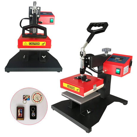 5.9x5.9" Digital Heat Press Machine, 15x15cm Clothe Logo Brand Printer Heat Pressing Machine Small Size Transfer DIY Press Single Heater T-Shirt Sublimation Heat Press Transfer Machine YIYIBYUS