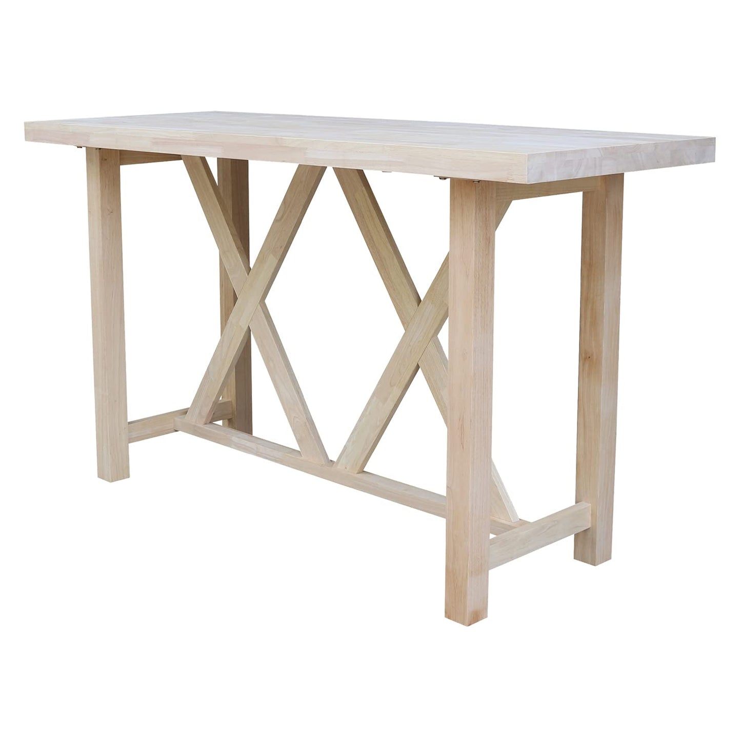 IC International Concepts Bar Height Table, Unfinished - WoodArtSupply