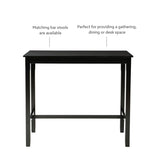 Linon 42 inch Bar Height Pub Claridge Table, Black Linon