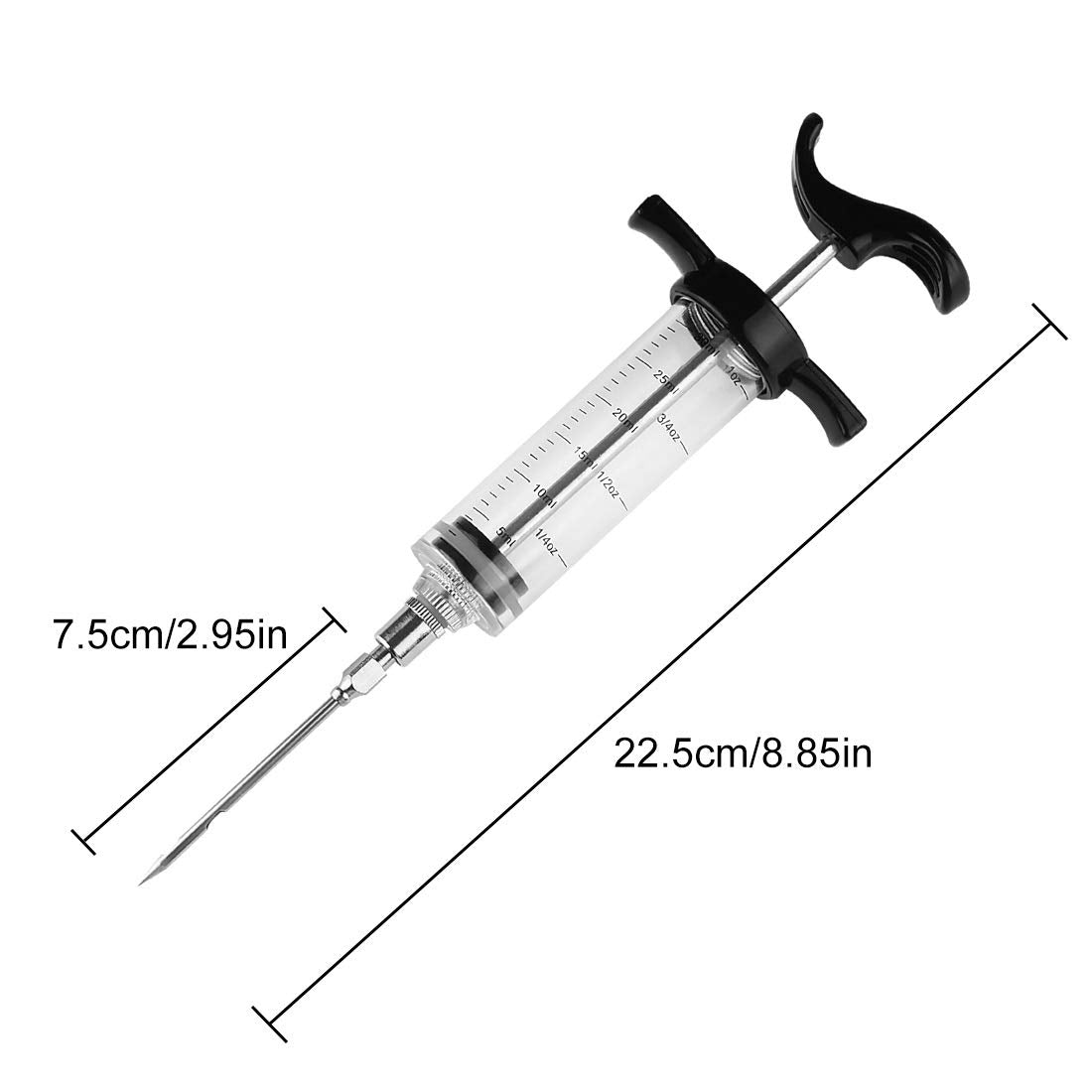 Andux 30ml Meat Injector Kitchen Marinade Syringe with Stainless Steel Needle 09-ZSQ-001 (Black) Andux