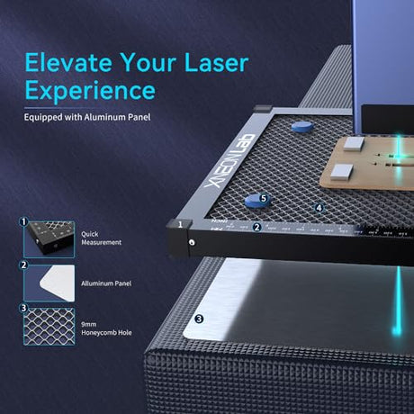 XNEONLab Honeycomb Laser Bed - 400 × 400 × 22mm Working Table with Aluminum Panel for XTool D1 /D1 Pro and Most Engraver Cutting Machine,Engraver Machine Accessories （Working Area 400 ×400 mm） XNEONLab