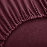Flannel Sheets Warm and Cozy Deep Pocket Breathable All Season Bedding Set with Fitted, Flat and Pillowcases, King, Burgundy Red Sweet Home Collection
