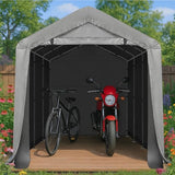 8x12ft Heavy Duty Waterproof Carport Tents,Outdoor Carport Car Canopy Tent,Sturdy Large Carports Tents,UV Protection Patio Gazebo Canopy Tent,with Metal Frame,for Outside Garden Yard Garage (Grey) Eikyutora