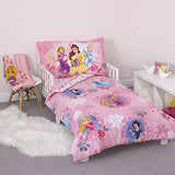 Disney Pretty Princess Toddler Bed, 4 Piece Set, Pink Disney