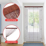 VavoStocks 4 Pack Decorative Beaded Curtains Door String Curtains, Hanging Fringe Room Divider Beads Wall Panel Boho Tassel Screen with 5 Rows Beaded for Doorway Window Wall Closet (39×79in, Coffee) VavoStocks