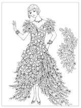 Creative Haven Enchanting Flower Fashions Coloring Book (Adult Coloring Books: Flowers & Plants) WoodArtSupply