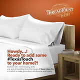 TEXAS LINEN CO. Luxury Egyptian Cotton King Size Sheet Set - 600 Thread Count 4 PC Deep Pocket Fitted and Flat Sheets, Soft, Cooling Extra Long Staple Hotel-Quality Bedding with Sateen Weave - White TEXAS LINEN CO.
