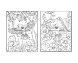 Songbirds Coloring Book: An Adult Coloring Book Featuring Beautiful Songbirds, Exquisite Flowers and Relaxing Nature Scenes Majosta