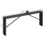 MAHANCRIS Console Table, 78.7" Long Sofa Table Behind Couch, Narrow Entryway Table, Farmhouse Dining Table with Angled Metal Frame, Industrial Console Table for Entryway, Black CTHB20801 MAHANCRIS