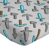 Jay Franco Kids Sheet Set with Fitted, Flat Sheets & Pillow Cover - Ultra-Soft Bedding with Pillowcase for Room Decor, Multi - Minecraft, 3 Piece Twin Jay Franco
