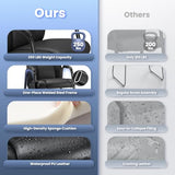 MALOL Office Guest Chair with Armrest, PU Leather Reception Chair for Office & Waiting Room, 250LBS, One-Piece Welded Steel Frame, Sponge Cushion for Long Sitting Comfort – Black,Set of 4