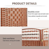 Generic 3/4/5 Panel Room Divider Screen| Hand-Woven Rattan Folding Privacy Protection Screen| Free Standing Decorative Separator for Home Office Bedroom Bathroom Dressing Room(Pink,60x30cm-3PCS) Generic