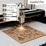 6 Pack Walnut Wood Sheets, 12 x 12 x 1/8 Inch Basswood + Walnut + Birch, Wood for Laser Cutting and Engraving, 3mm Plywood for Laser Cutting, Wood for Crafts, Laser Engraving Blanks, Unfinished Wood lilLittle