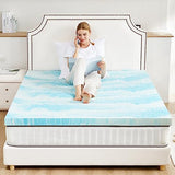 Sweetcrispy Memory Foam Mattress Topper King, 3 Inch Thick Gel Infused Cooling Toppers Pad for King Size Bed, Sleeper Sofa, RV, Camper, CertiPUR US Certified, Ventilated and Breathable Sweetcrispy