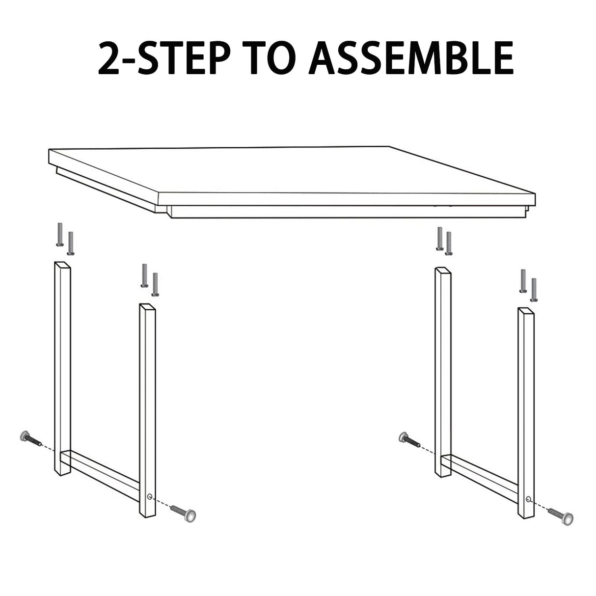 NSdirectModern Computer Desk 63 inch Large Office Desk Writing Study Table for Home Office Desk Workstation Wide Metal Sturdy Frame Thicker Steel Legs, Black. NSdirect
