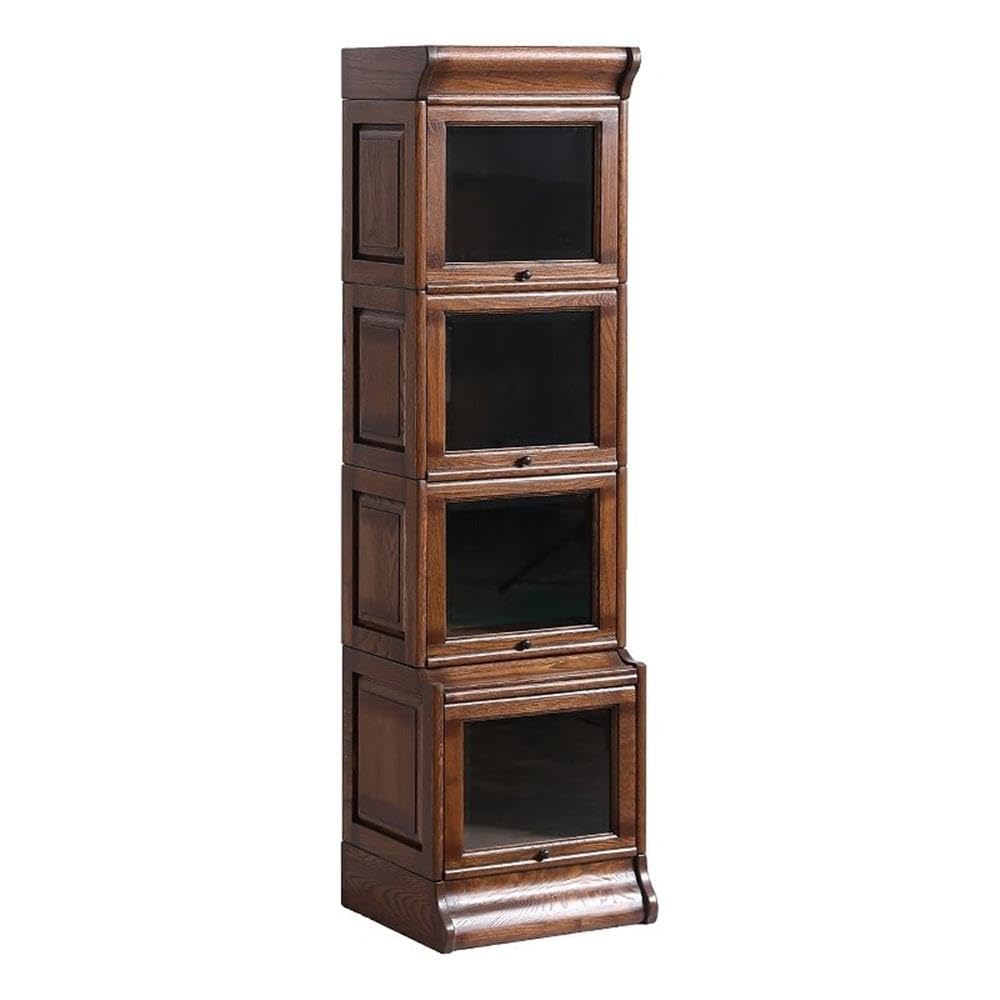 Crafters and Weavers Arts and Crafts Wood Barrister Bookcase in Solid Walnut Crafters and Weavers