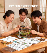Spilay DIY Miniature House Kit, Fairyland Miniature Dollhouse Kit with Music Box, Mini House Building Kit Book Nook for Adult, Creative Bookshelf Decoration & Unique Gift