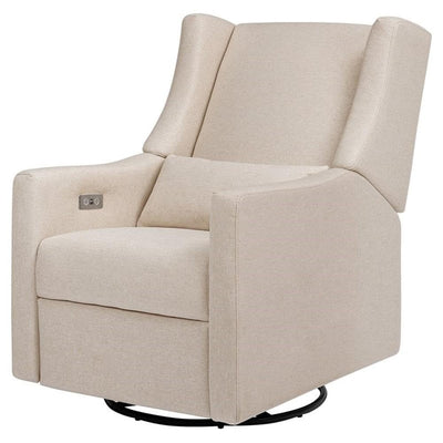 Babyletto Kiwi Electronic Power Recliner and Swivel Glider with USB Port in Performance Beach Eco-Weave, Water Repellent & Stain Resistant, Greenguard Gold and CertiPUR-US Certified
