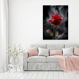 MOMDEDP 5D Rose Diamond Painting Kits for Adults Beginners, Red Flower Diamond Art Kit,DIY Full Round Drill Diamond Dot Gem Art Kits for Adults,Home Wall Decor 12x12 Inch MOMDEDP