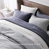 Bedsure California King Comforter Set - Grayish White Soft Bedding for All Seasons, Cationic Dyed Bed Set, 3 Pieces, 1 California King Size Comforter (104"x96") and 2 Pillow Shams (20"x36"+2") Bedsure