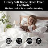 Beautyrest Goose Down Fiber Comforters Queen Size, Lightweight Blanket/Duvet Insert for Summer and Hot Sleepers, 100% Cotton Fabric, 8 Corner Tabs, Hotel Collection Down Fiber Blanket, 90x90 Inch Beautyrest