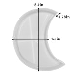 Wehous Large Moon Tray Mold for Resin Concrete, Moon Silicone Mold, Crescent Storage Tray Container Epoxy Resin Casting Mold, Home Ornament Mold for Jewelry Holder Candle Holder Vanity Tray Dish Wehous