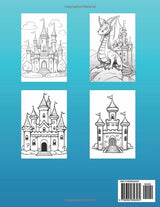 Medieval Castles Coloring Book for Kids Ages 4-8: Easy Coloring Pages for Children That Love Castles Majosta