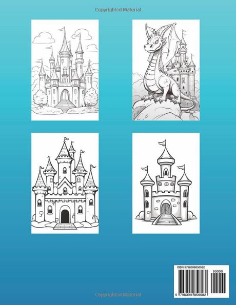 Medieval Castles Coloring Book for Kids Ages 4-8: Easy Coloring Pages for Children That Love Castles Majosta