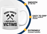 Axe Throw Coffee Mug 11oz White -Wood targets - Sport Game Tomahawk Target Throwing wooden Competition Hunting Luxe Gifting