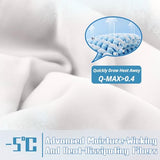 DOWNCOOL Cooling Comforter, Cream White Cooling Blanket King Size, Cooling Duvet for Hot Sleeper, Breathable Summer Quilt, Lightweight Soft Q-Max>0.4 Arc-Chill Cool Comforter,106"X90" DOWNCOOL
